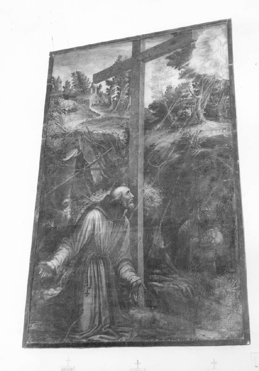 San Francesco d'Assisi riceve le stimmate (dipinto) - ambito emiliano (fine/inizio secc. XVI/ XVII)