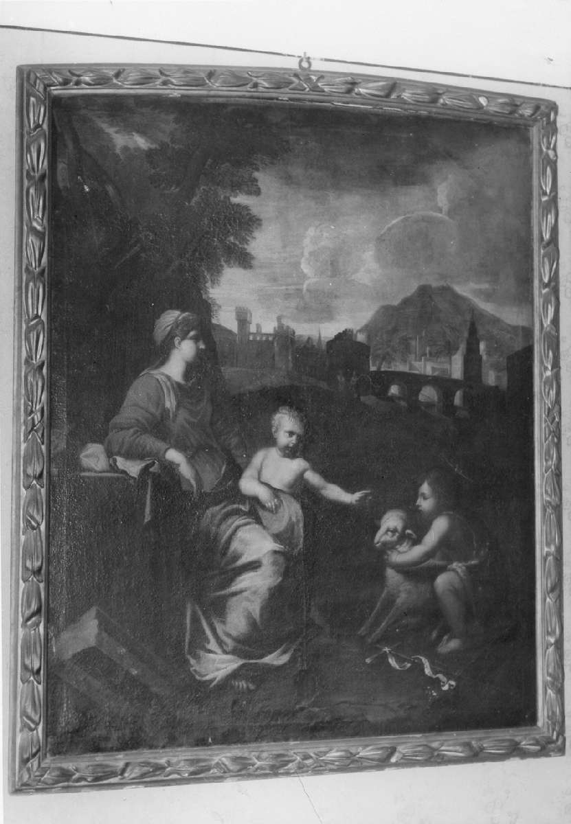 Madonna con Bambino e San Giovannino (dipinto) - ambito bolognese (prima metà sec. XVII)
