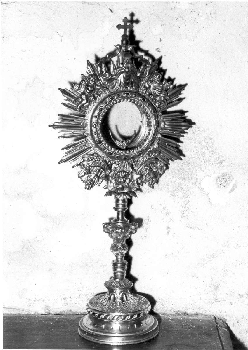 ostensorio - a raggiera - manifattura italiana (seconda metà sec. XIX)