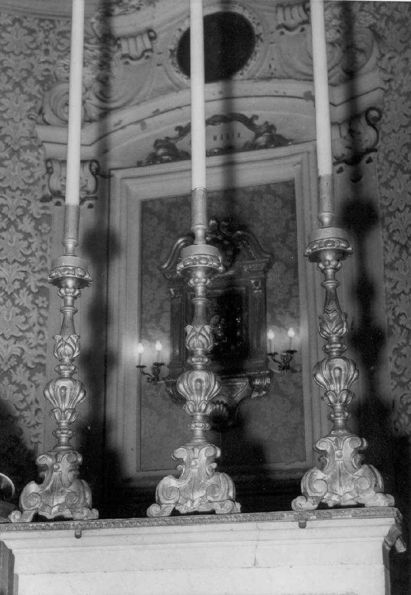 candeliere, serie - manifattura emiliana (prima metà sec. XVIII)