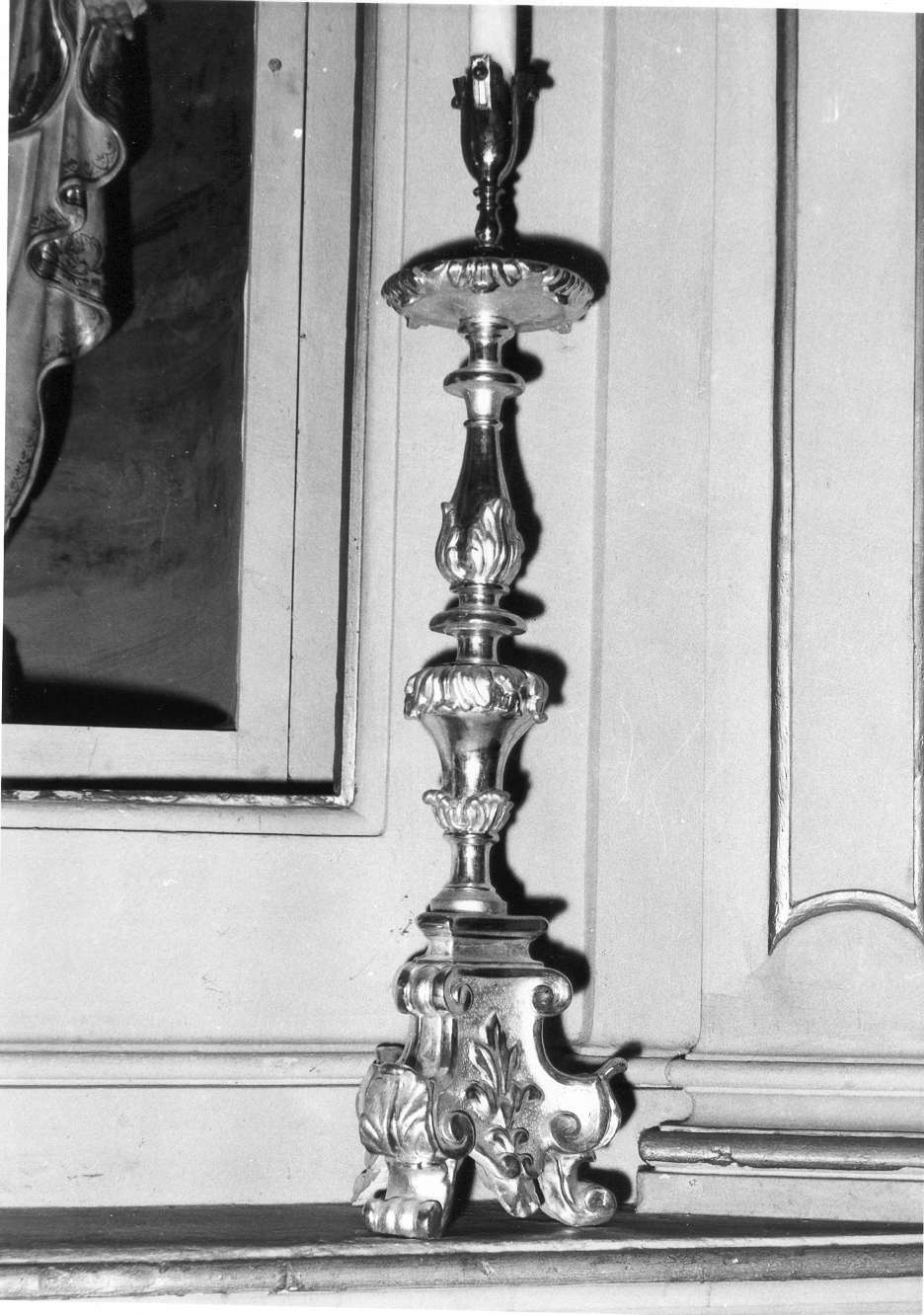 candeliere d'altare, serie - manifattura emiliana (sec. XIX)