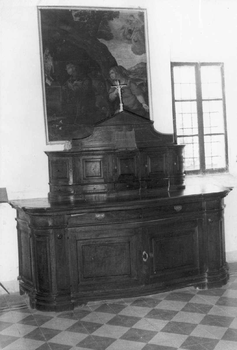 mobile da sacrestia con alzata - manifattura reggiana (sec. XVIII)