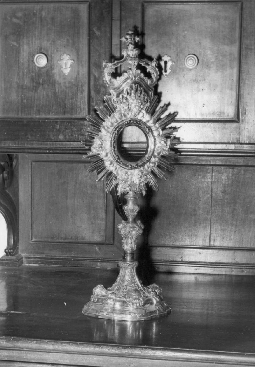 ostensorio - a raggiera di Guzaletti Giacomo (attribuito) (sec. XVIII)