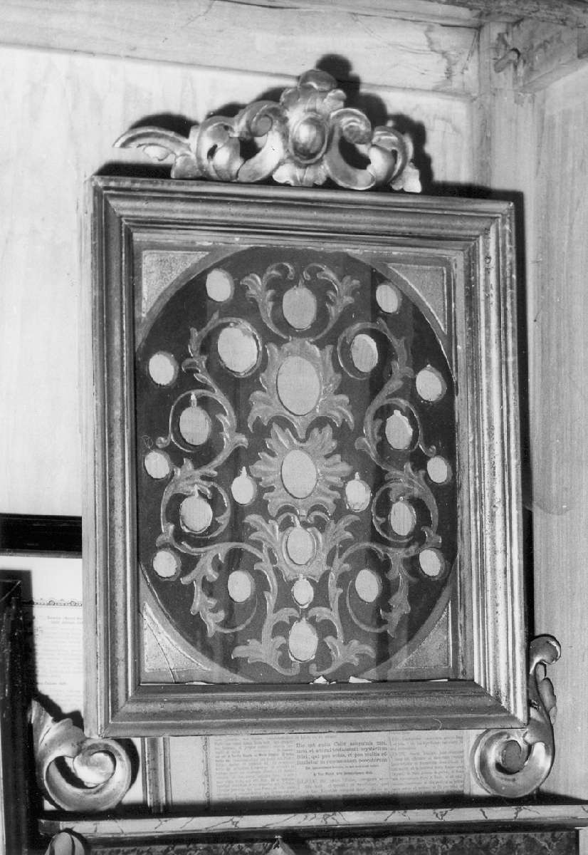 reliquiario - a tabella - manifattura emiliana (prima metà sec. XIX)