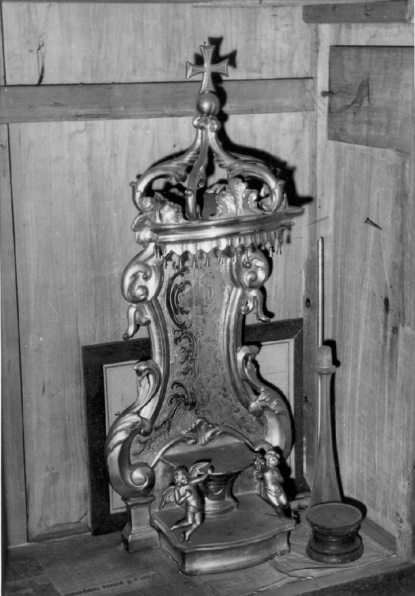 tronetto per esposizione eucaristica - manifattura emiliana (seconda metà sec. XIX)