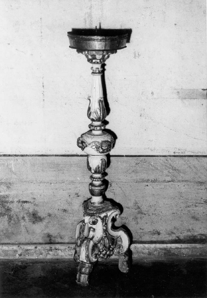 candeliere d'altare, serie - manifattura emiliana (ultimo quarto sec. XVIII)