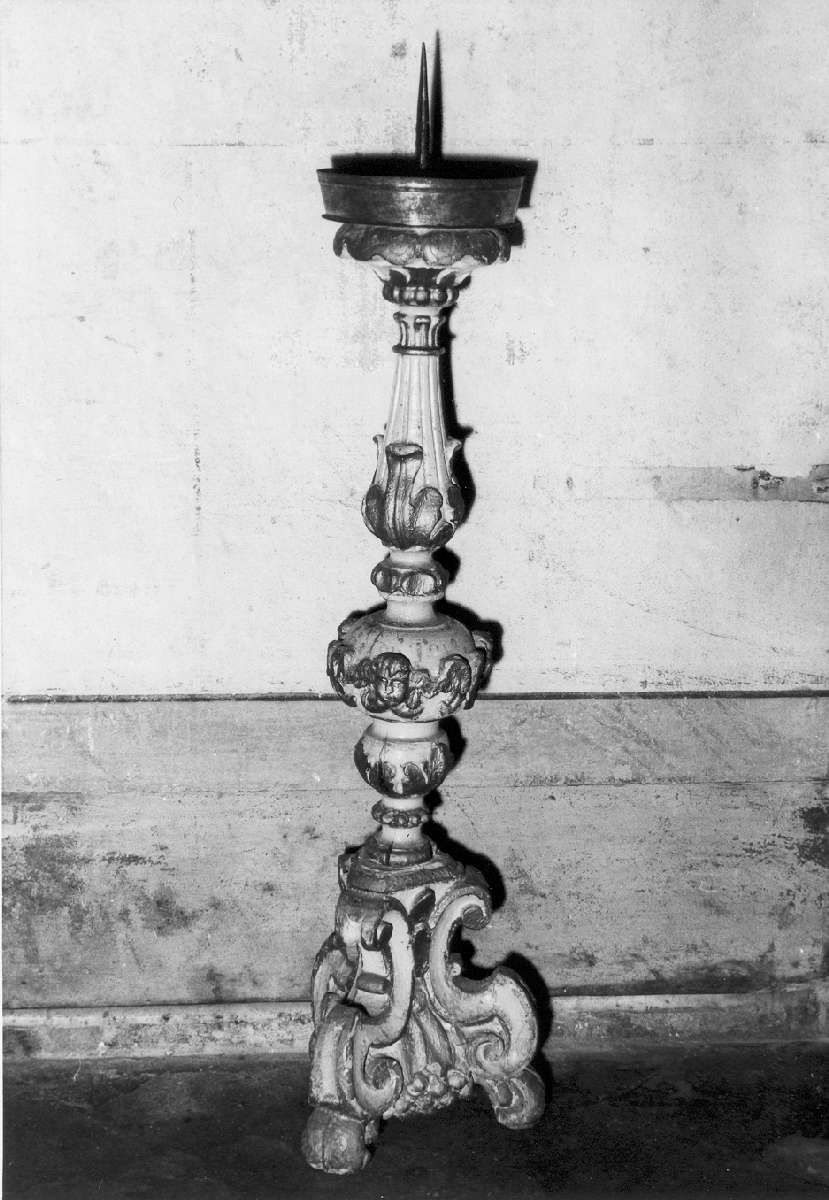 candeliere d'altare, serie - manifattura emiliana (ultimo quarto sec. XVIII)