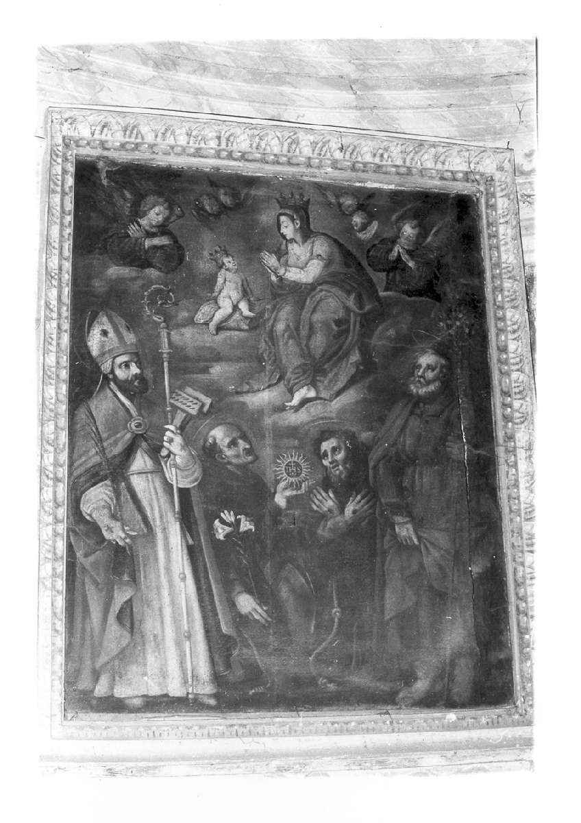 Madonna della Ghiara con San Biagio, San Bernardino, San Francesco, San Giuseppe (dipinto) - ambito reggiano (prima metà sec. XVII)