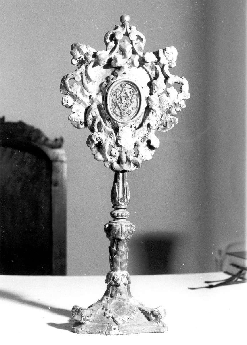 reliquiario - a ostensorio - manifattura emiliana (fine/inizio secc. XVIII/ XIX)