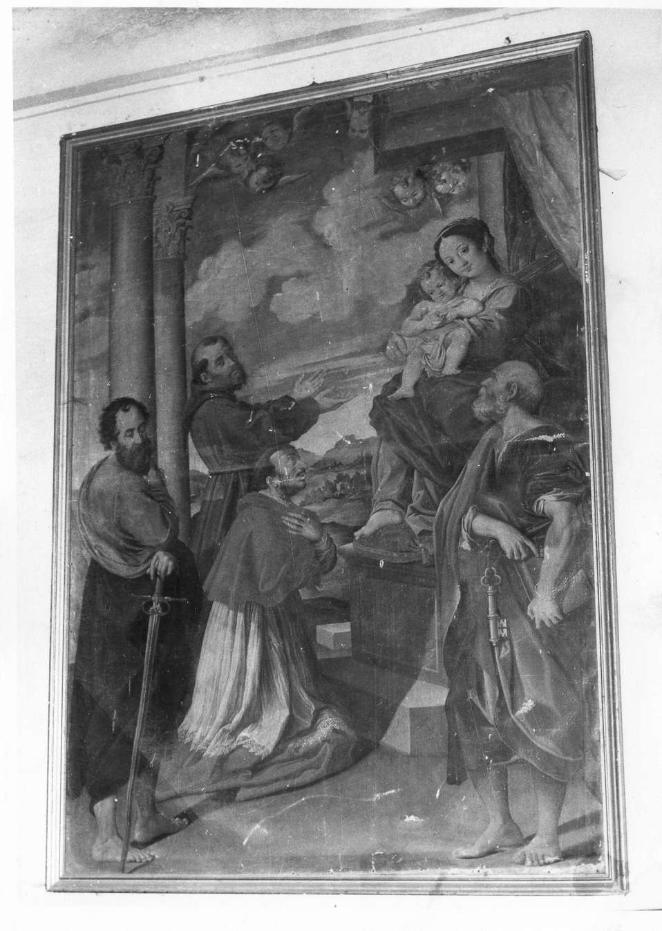 Madonna in trono e Santi (dipinto) - ambito emiliano (metà sec. XVII)