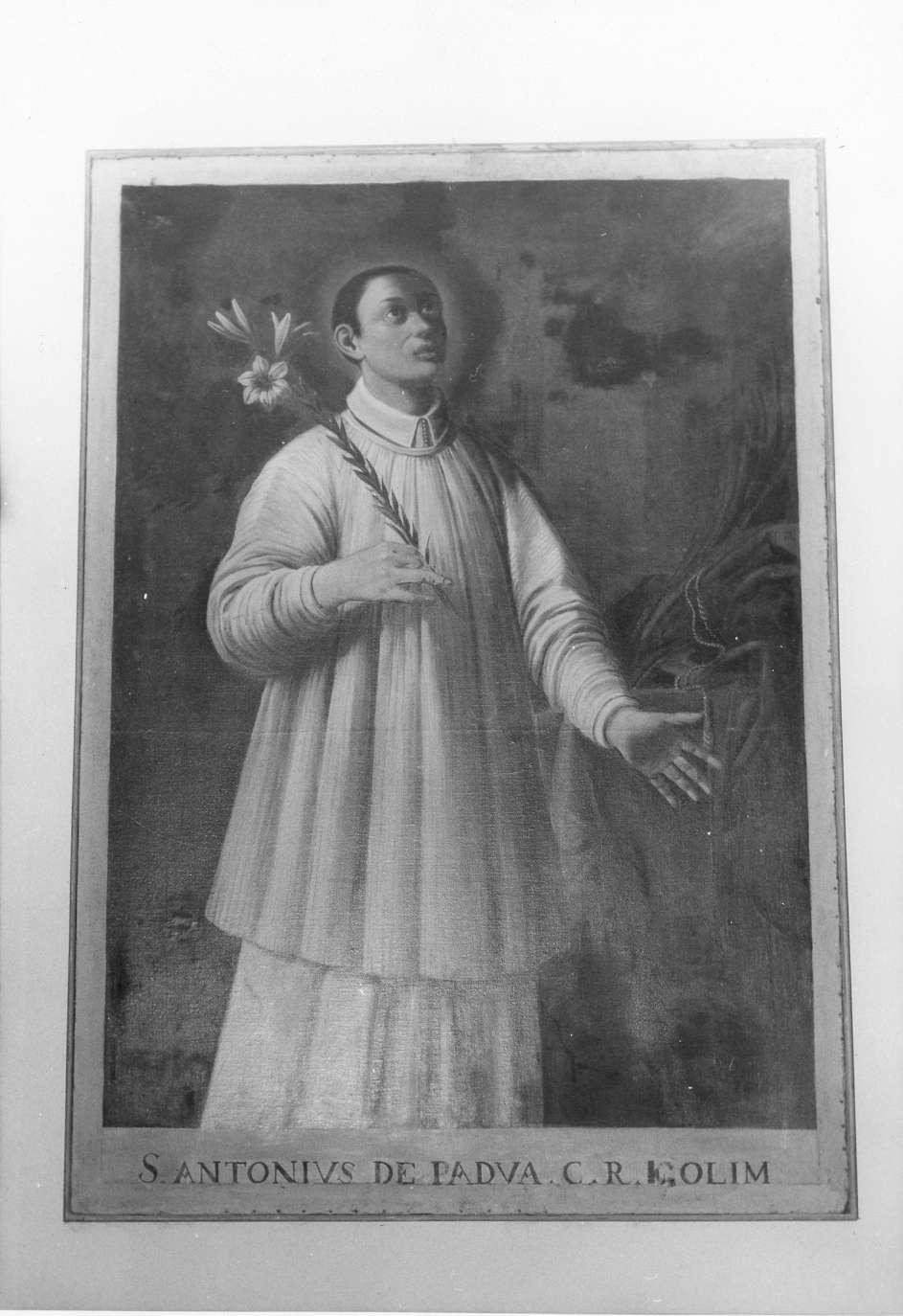 Sant'Antonio da Padova (dipinto, elemento d'insieme) - ambito emiliano (inizio sec. XVIII)