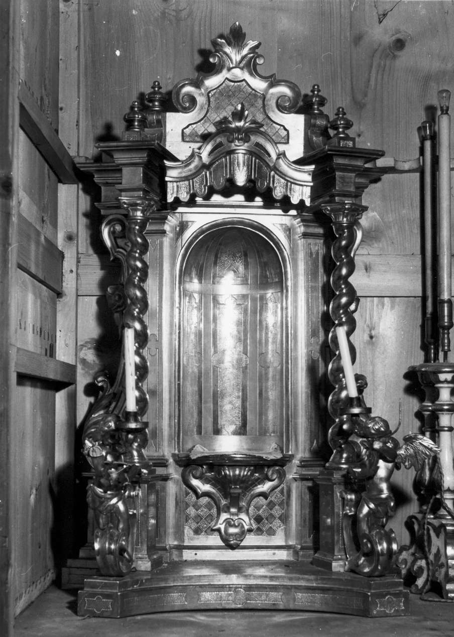 tronetto per esposizione eucaristica di Seidenari Contardo (ultimo quarto sec. XIX)