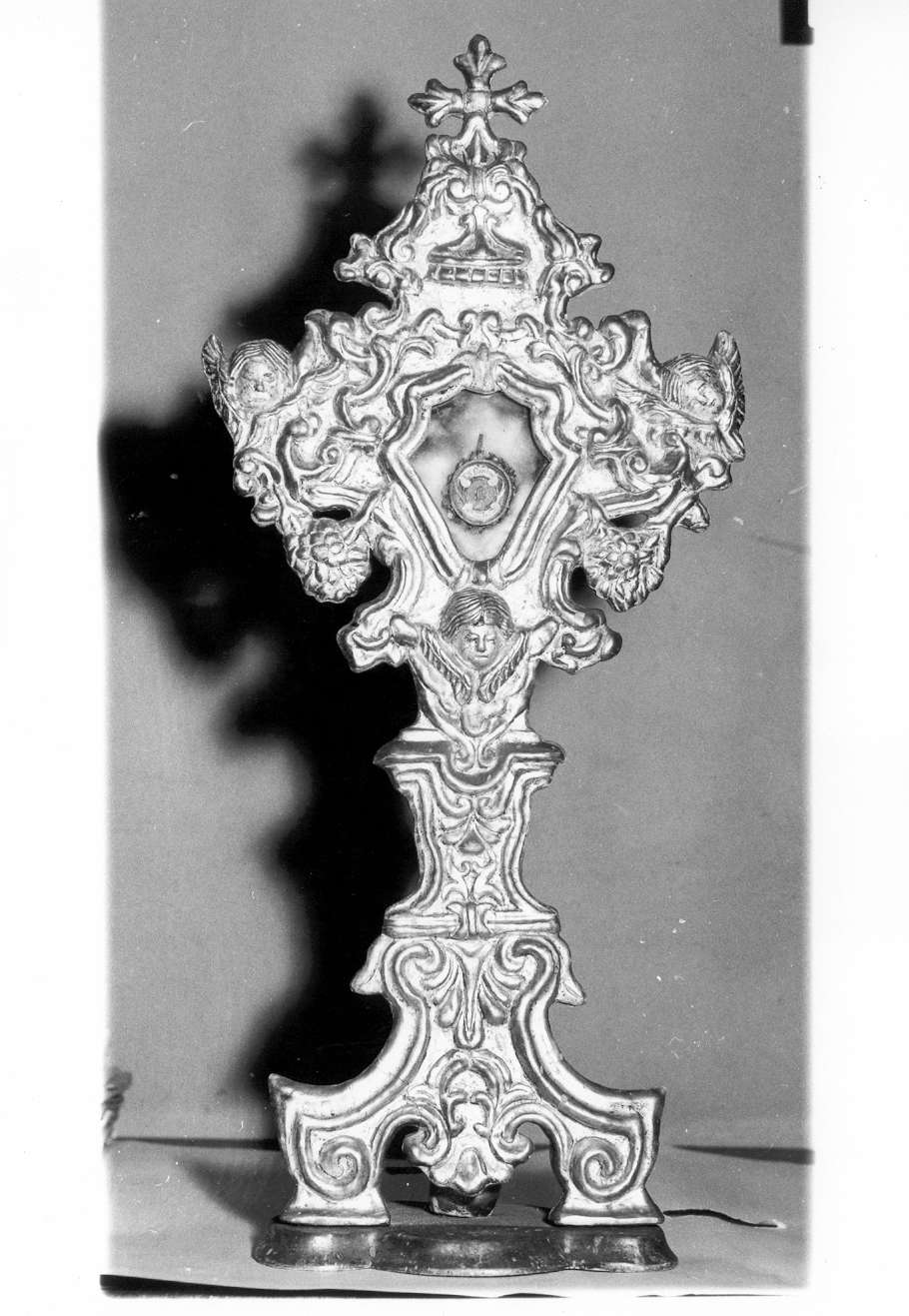 reliquiario - a ostensorio, serie - manifattura reggiana (fine/inizio secc. XVIII/ XIX)