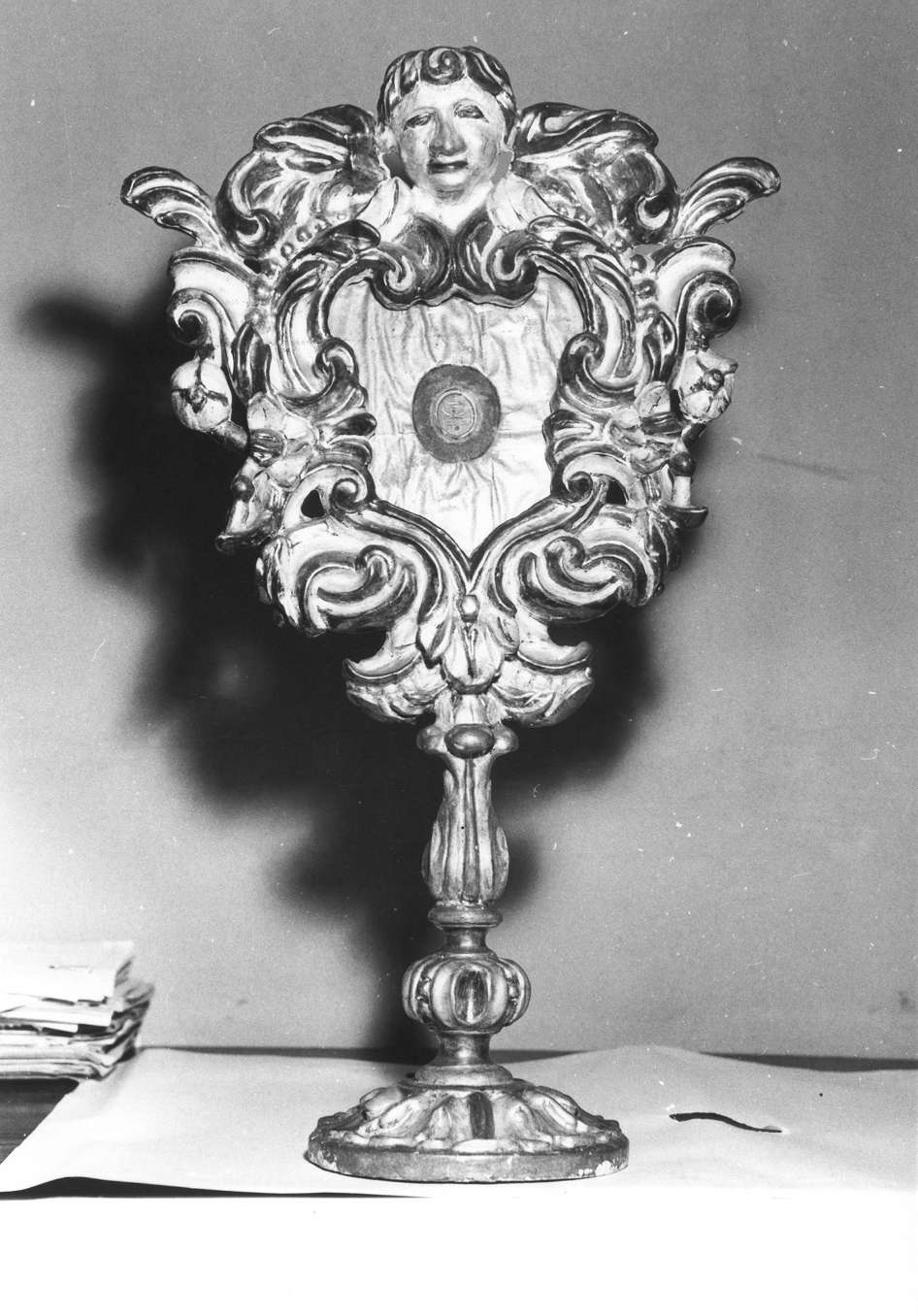 reliquiario - a ostensorio, serie - manifattura reggiana (seconda metà sec. XVII)