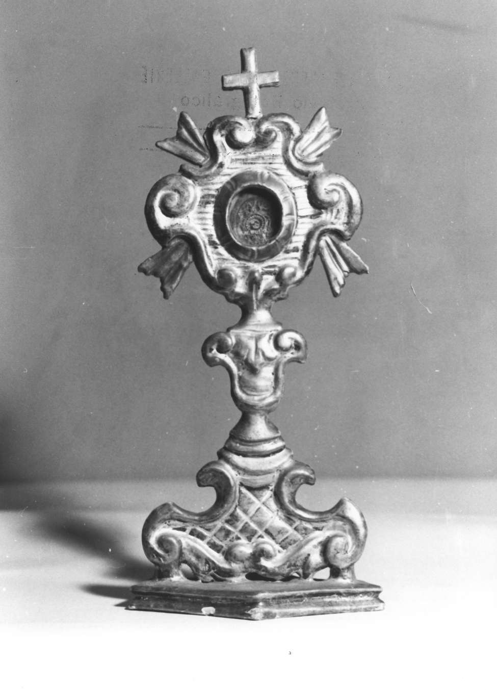 reliquiario - a ostensorio, serie - manifattura reggiana (prima metà sec. XIX)