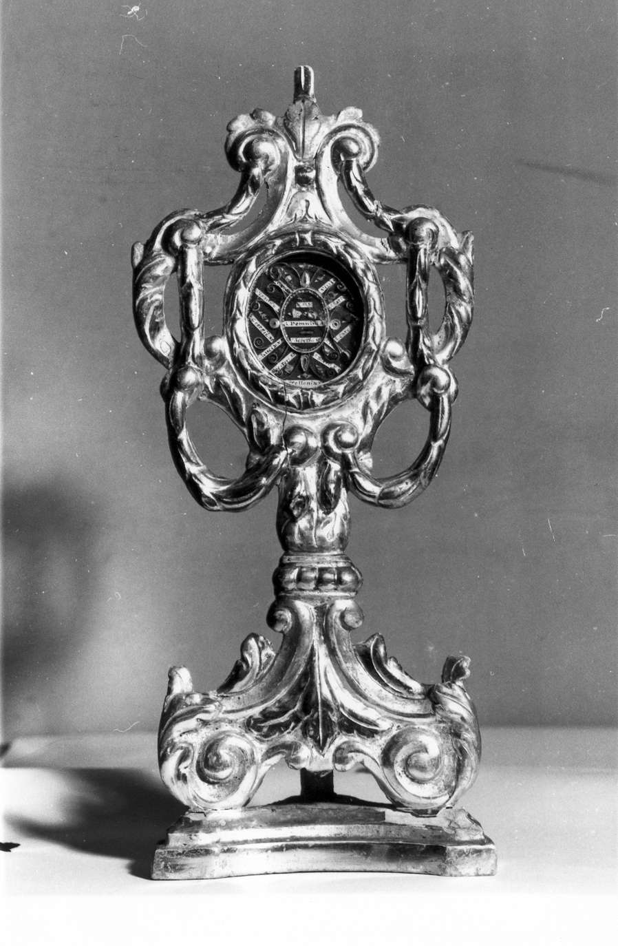 reliquiario - a ostensorio - manifattura reggiana (fine/inizio secc. XVIII/ XIX)