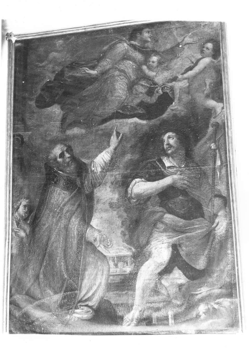 assunzione della Madonna con San Geminiano e San Rocco (dipinto) - ambito emiliano (seconda metà sec. XVII)