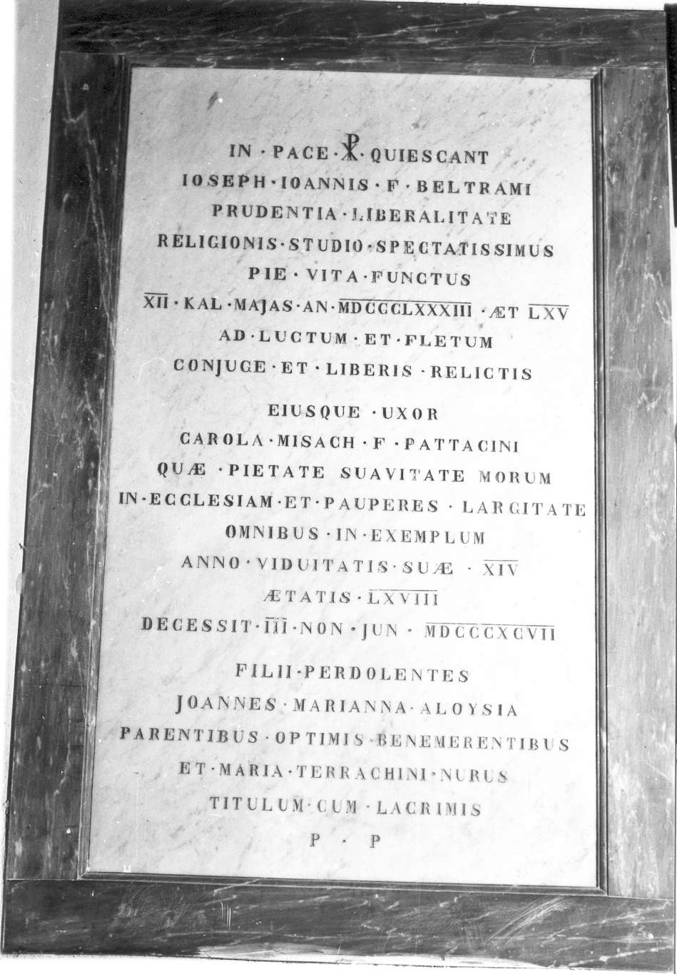 lapide commemorativa - manifattura reggiana (sec. XIX)