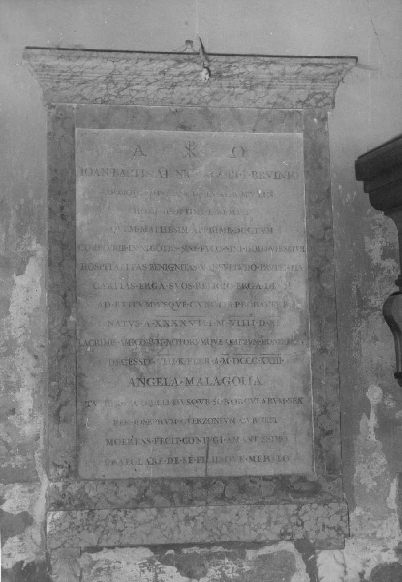 lapide tombale - manifattura modenese (sec. XIX)