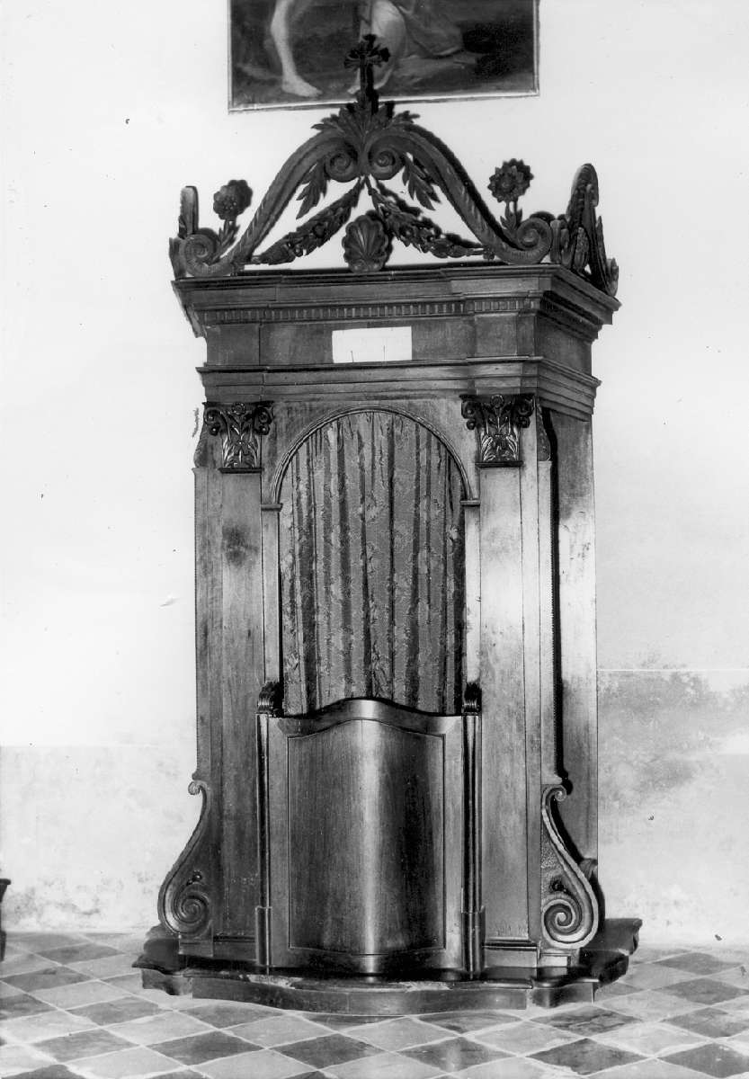 confessionale, serie - manifattura modenese (prima metà sec. XIX)