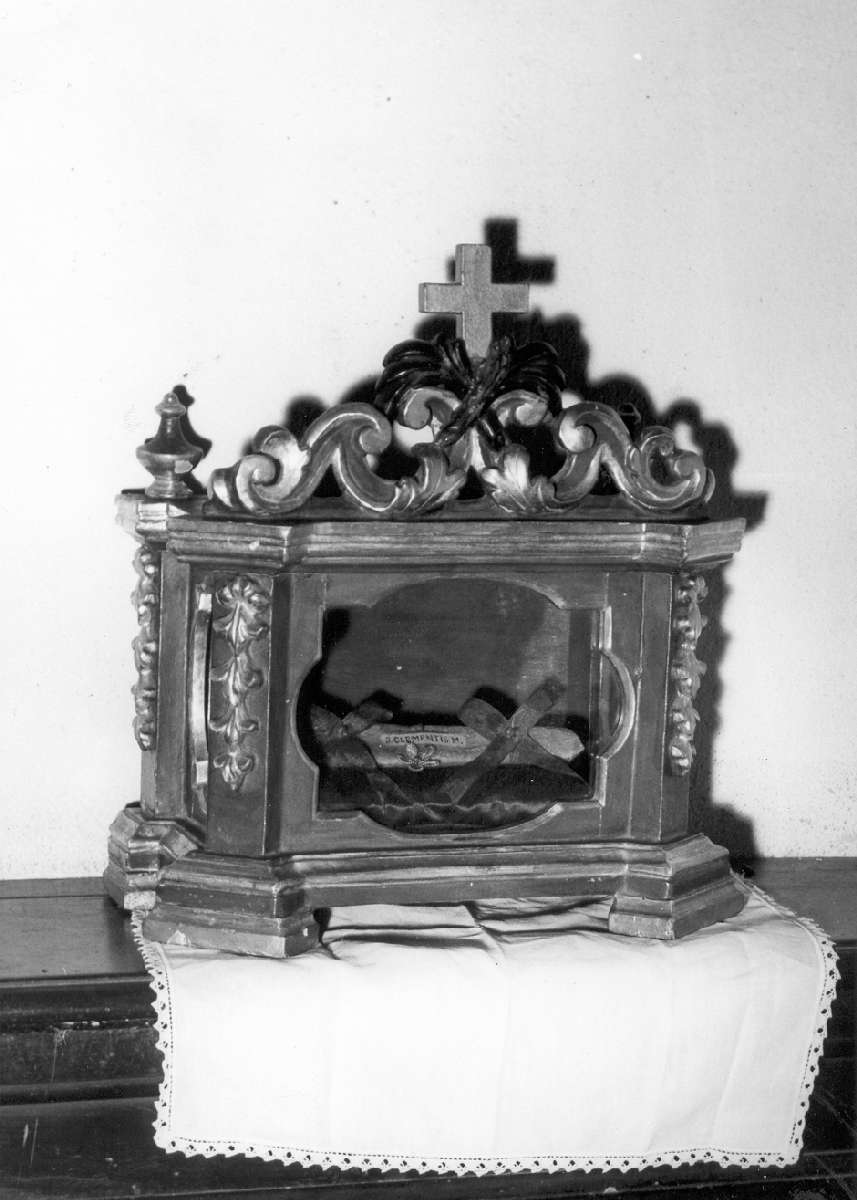 reliquiario a teca - a urna - manifattura emiliana (seconda metà sec. XVII)