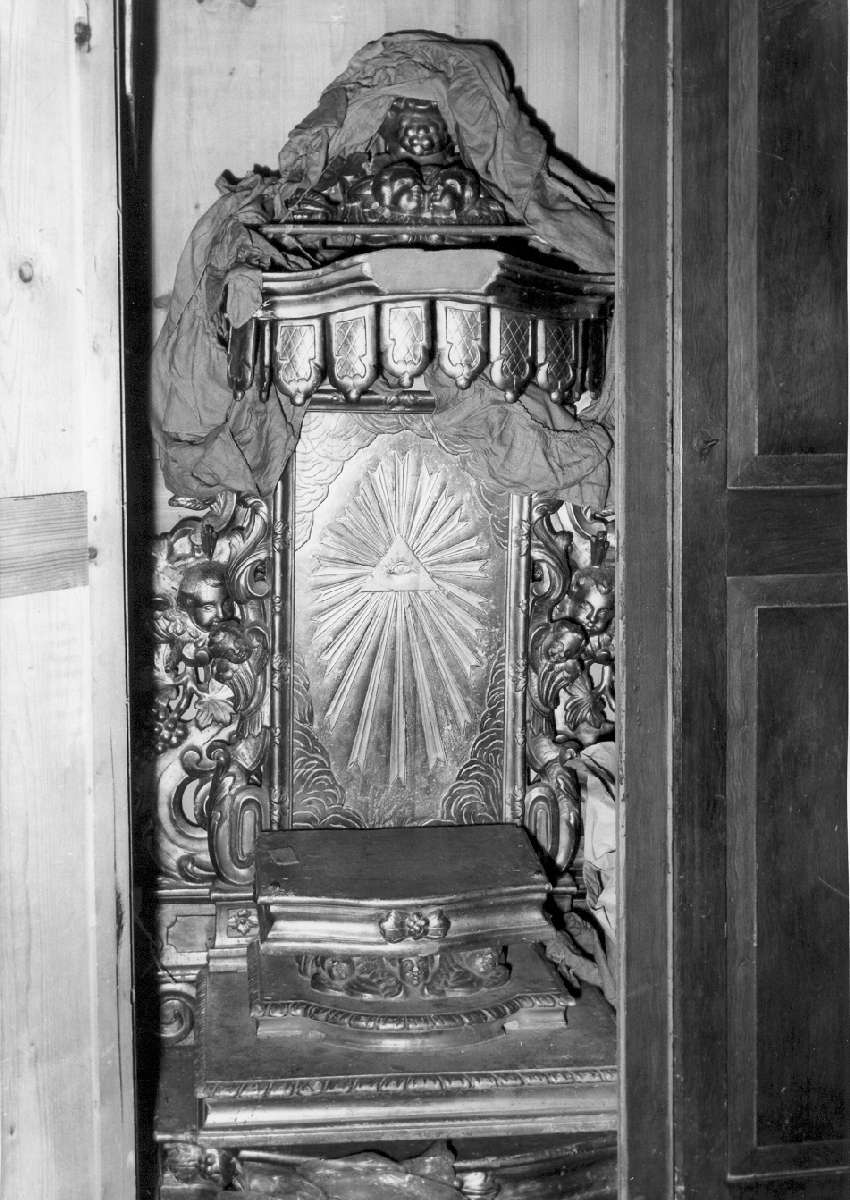 tronetto per esposizione eucaristica - manifattura emiliana (metà sec. XVIII)