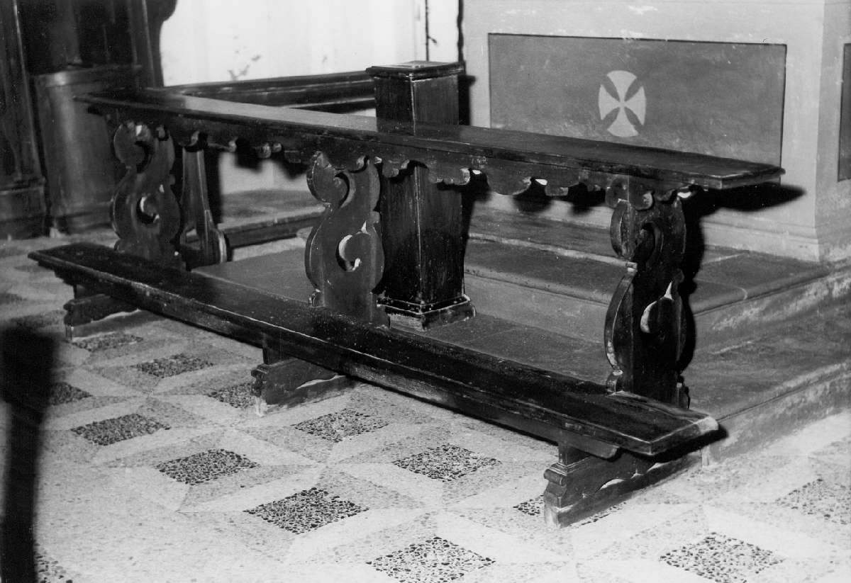 banco da chiesa, serie - manifattura modenese (seconda metà sec. XVIII)