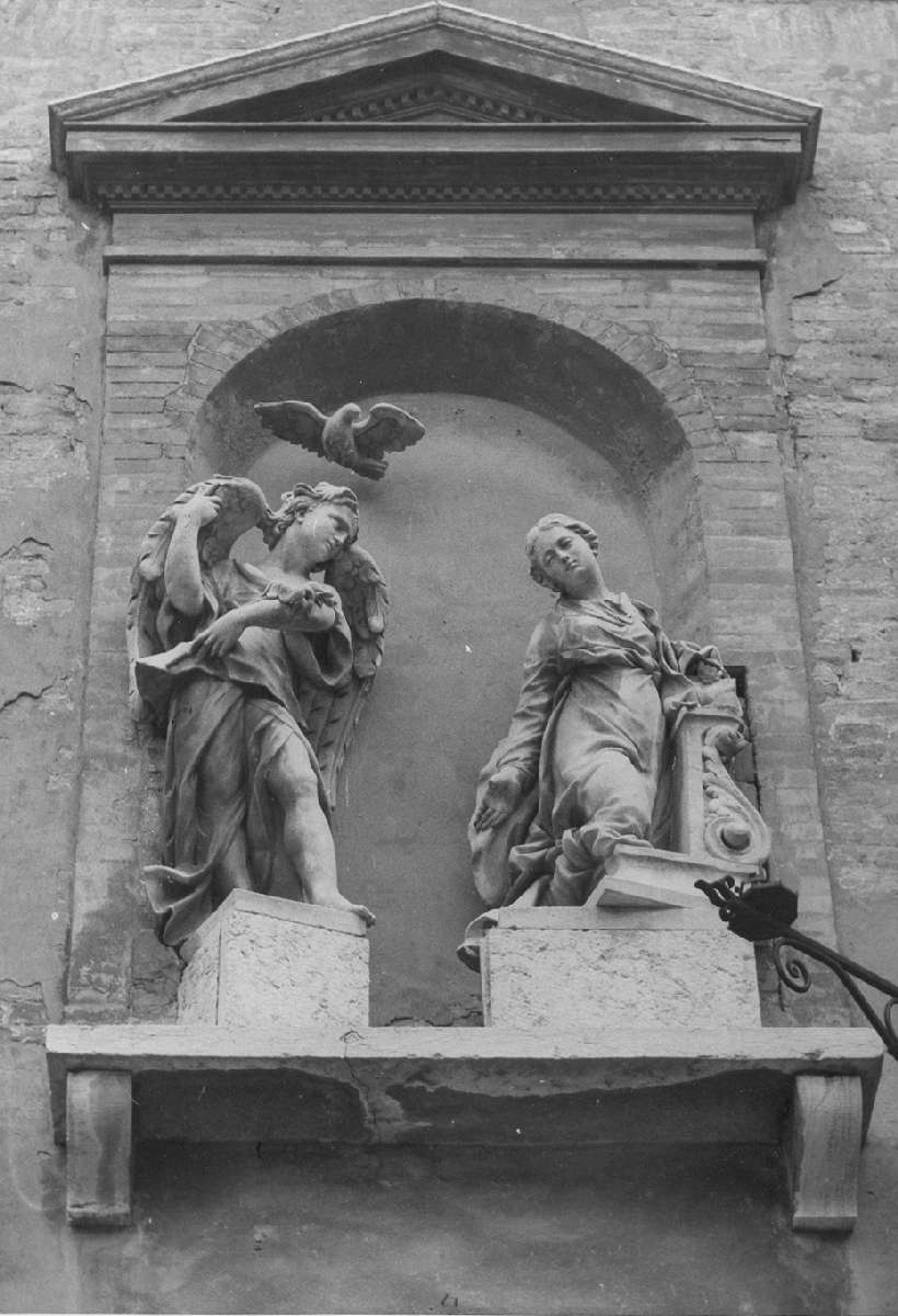 Annunciazione (gruppo scultoreo, insieme) - ambito veneto (terzo quarto sec. XVII)