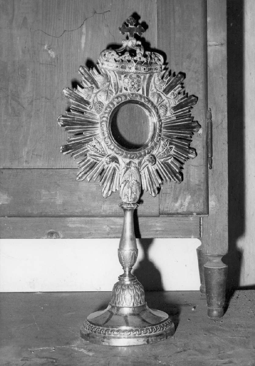 ostensorio - a raggiera - manifattura emiliana (prima metà sec. XIX)