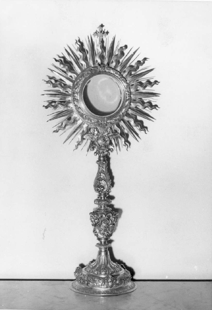 ostensorio - a raggiera - manifattura emiliana (seconda metà sec. XVII)