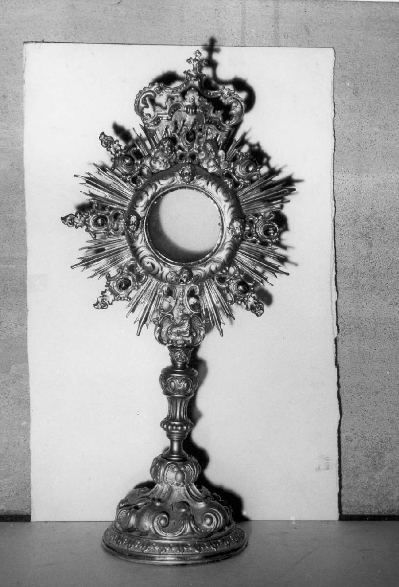 ostensorio - a raggiera - manifattura emiliana (seconda metà sec. XIX)