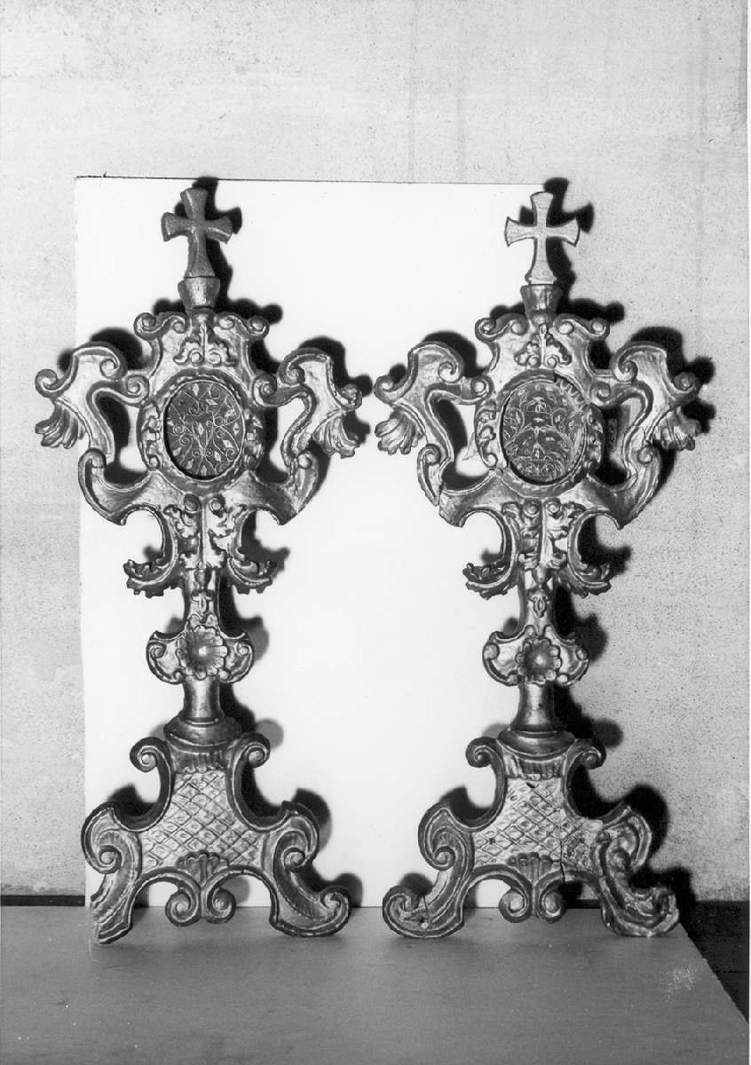 reliquiario - a ostensorio, serie - manifattura emiliana (seconda metà sec. XVIII)