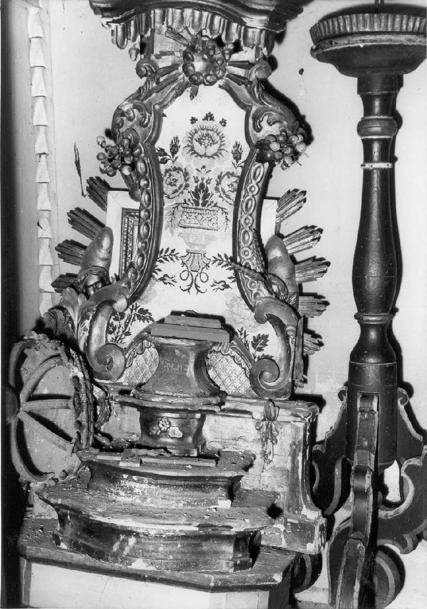 tronetto per esposizione eucaristica - manifattura modenese (seconda metà sec. XVIII)