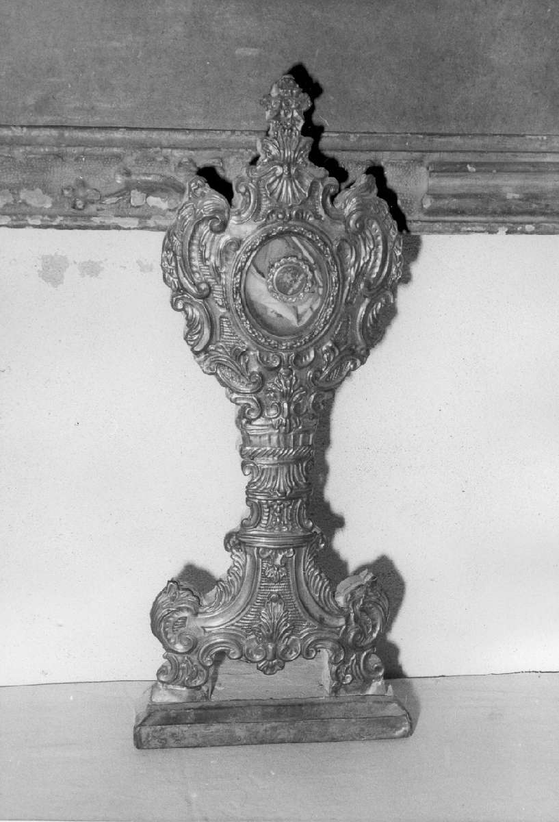 reliquiario - a ostensorio, serie - manifattura emiliana (seconda metà sec. XVIII)