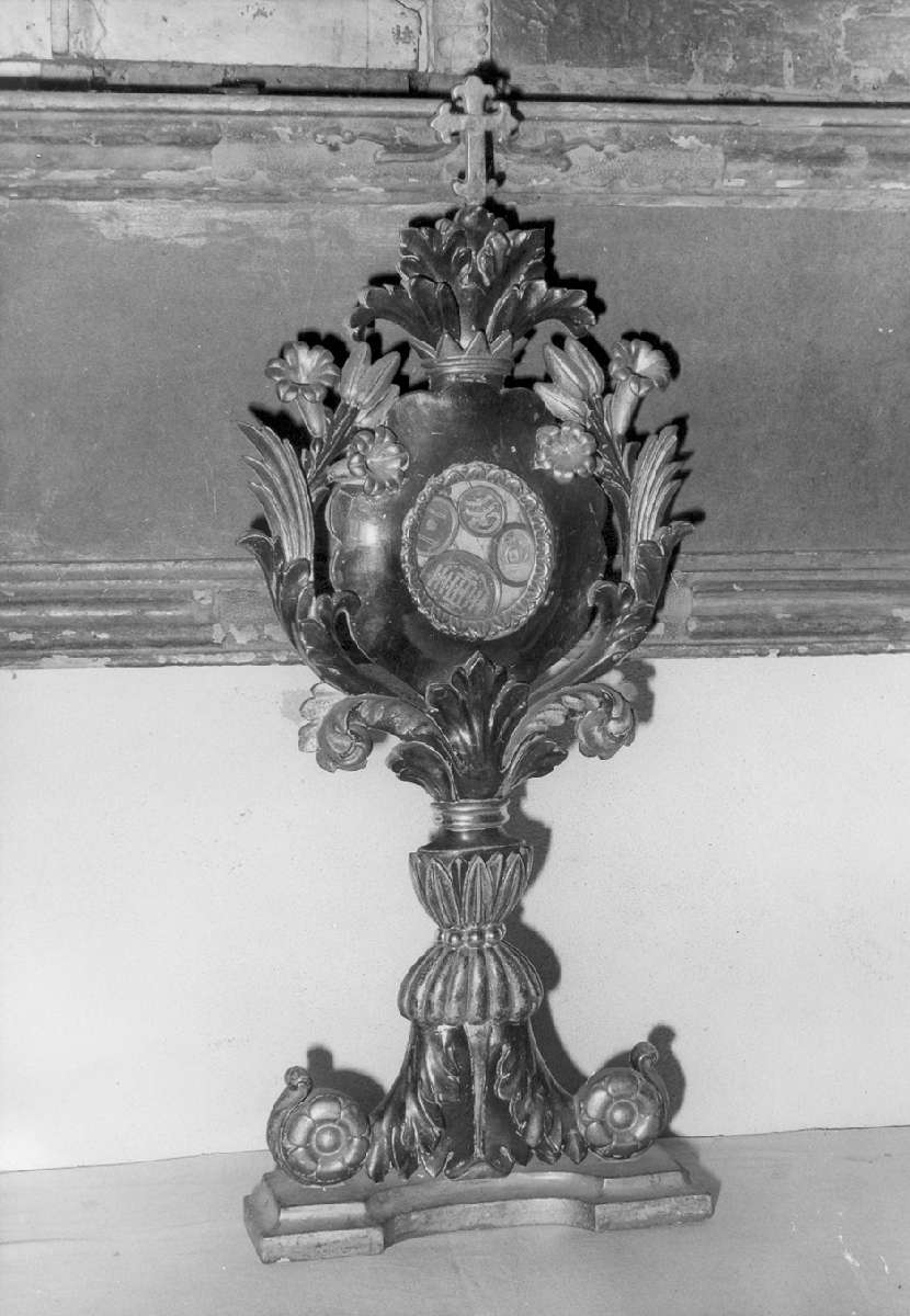 reliquiario - a ostensorio, serie - manifattura emiliana (inizio sec. XIX)