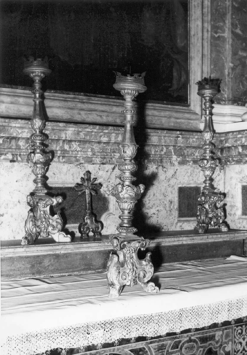 candeliere, serie - manifattura emiliana (metà sec. XVII)