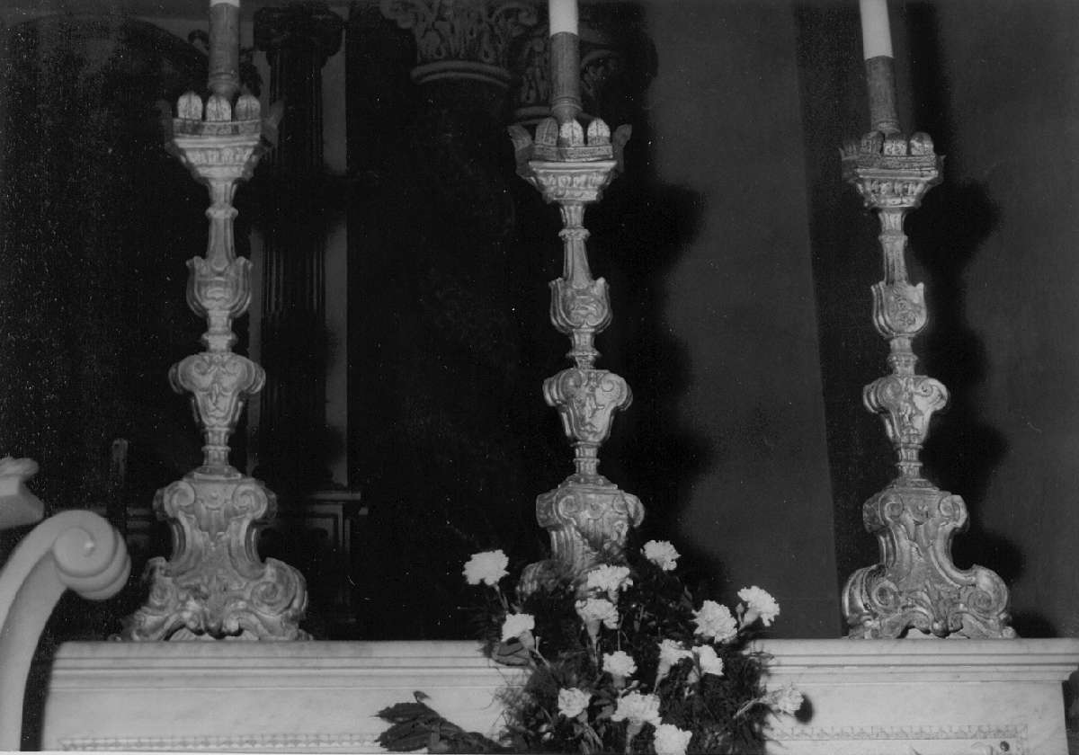 candeliere, serie - manifattura emiliana (metà sec. XVIII)