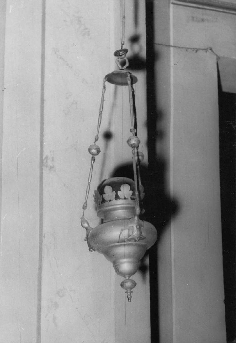 lampada pensile - manifattura emiliana (metà sec. XIX)