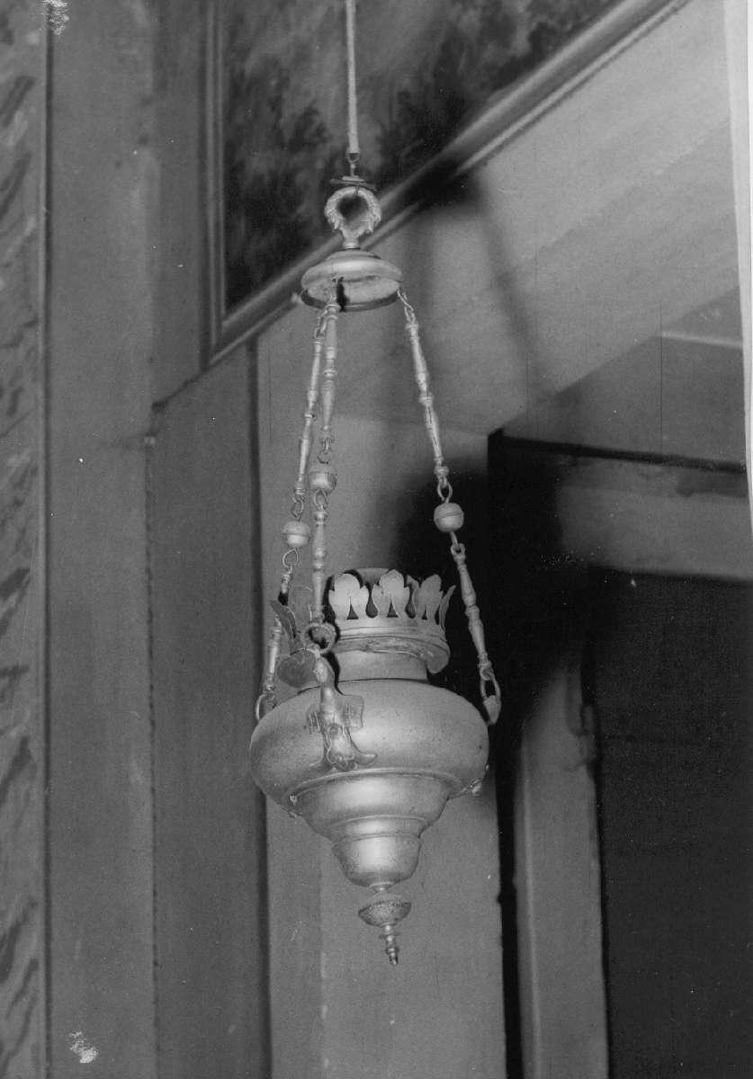 lampada pensile - manifattura emiliana (metà sec. XIX)