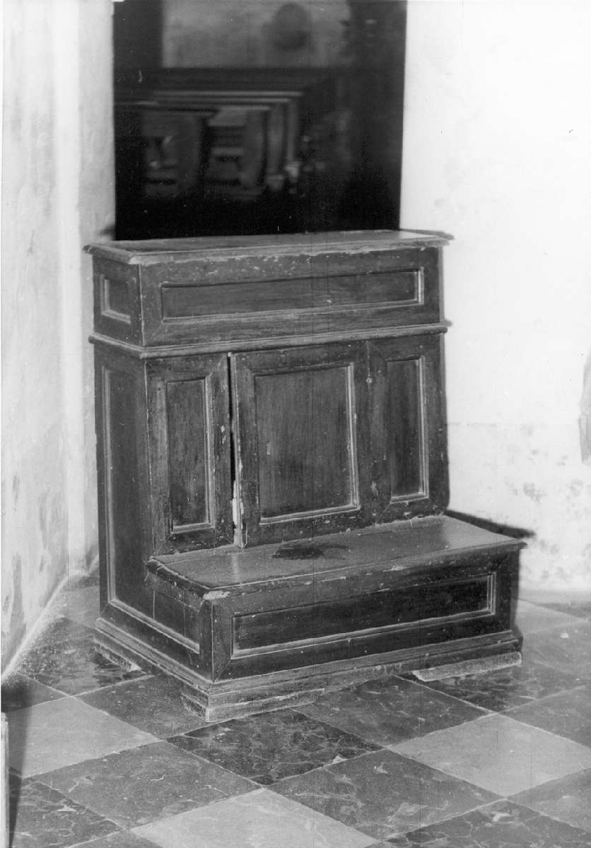 inginocchiatoio - manifattura emiliana (fine sec. XVII)