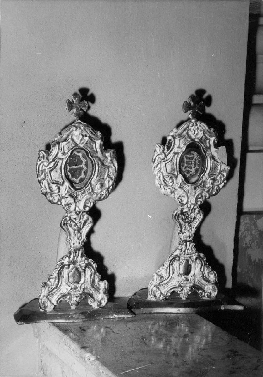 reliquiario - a ostensorio, serie - manifattura emiliana (metà sec. XVIII)