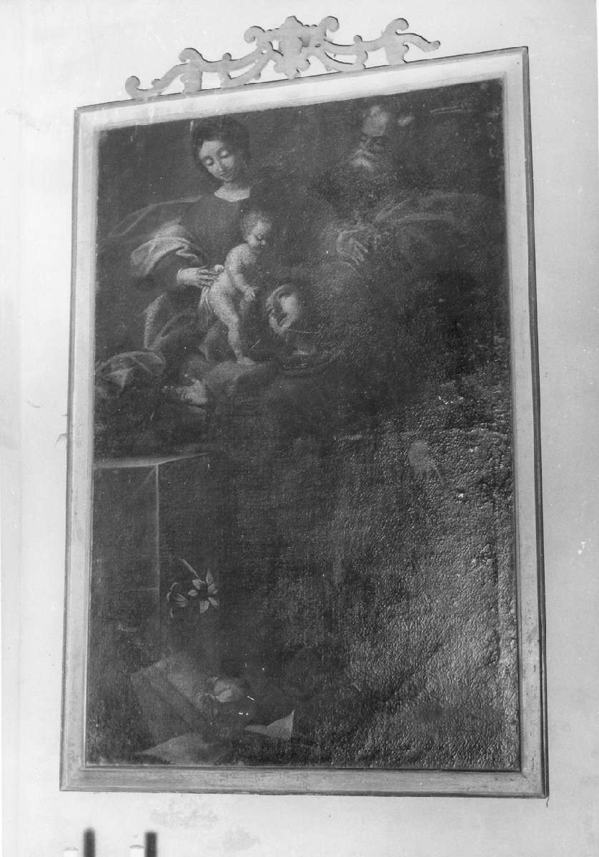 Madonna con Bambino in gloria con Sant'Antonio da Padova e San Giuseppe (dipinto) - ambito emiliano (metà sec. XVIII)