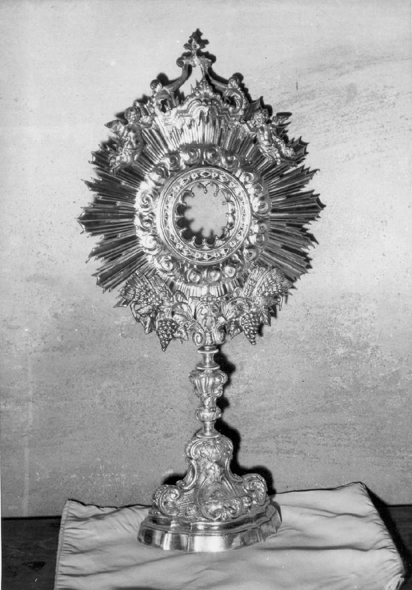 ostensorio - a raggiera - manifattura italiana (seconda metà sec. XIX)