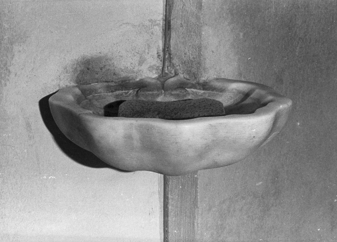 acquasantiera - a conchiglia - manifattura emiliana (sec. XVIII)