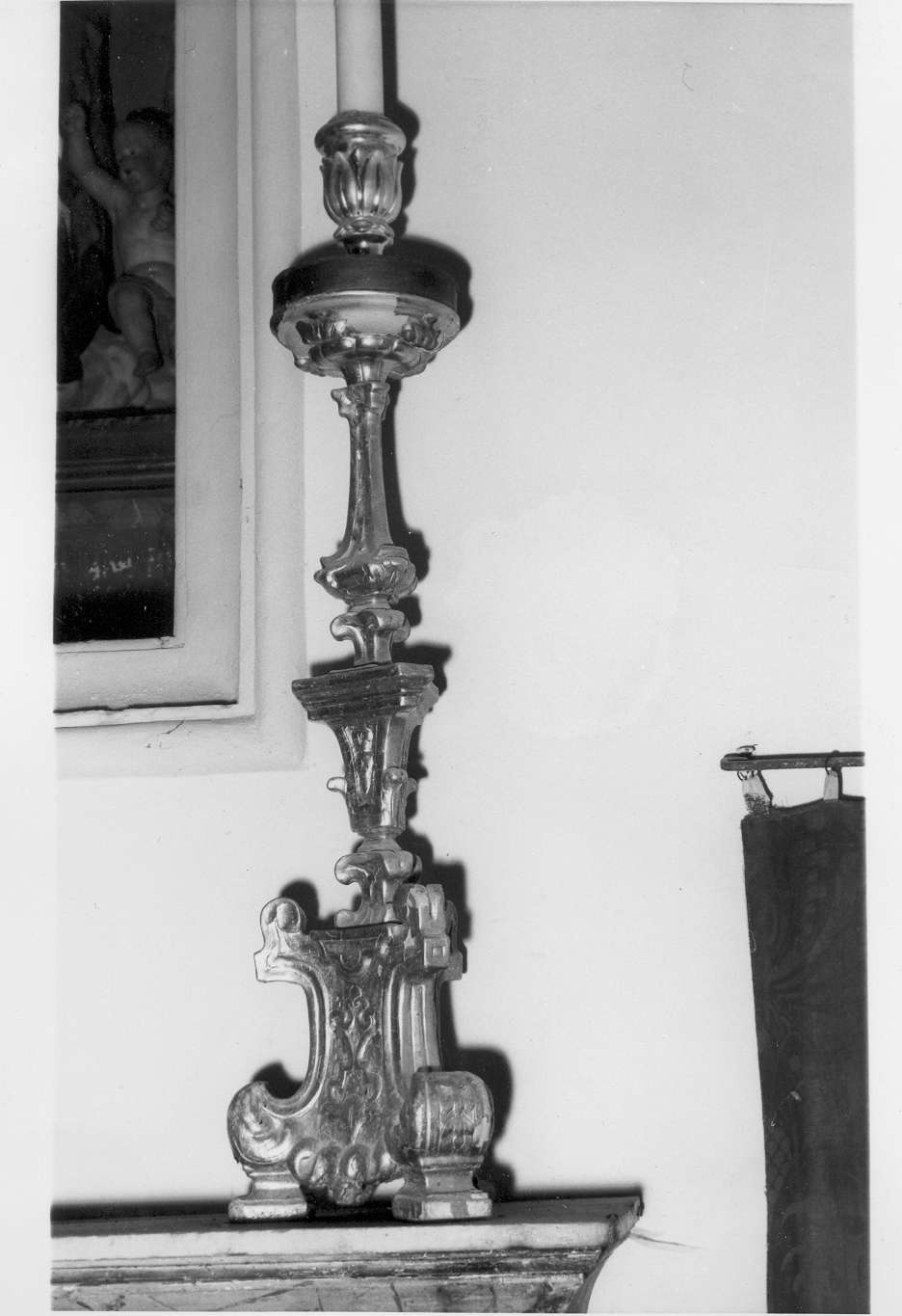 candeliere d'altare, serie - manifattura emiliana (sec. XIX)