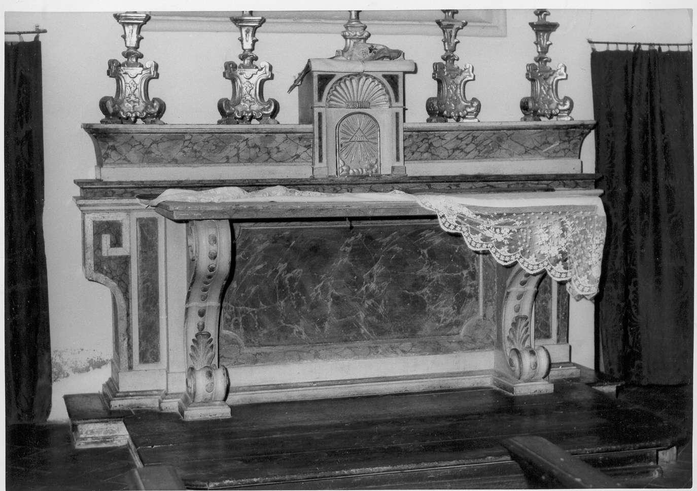 altare - manifattura emiliana (fine/inizio secc. XVIII/ XIX)