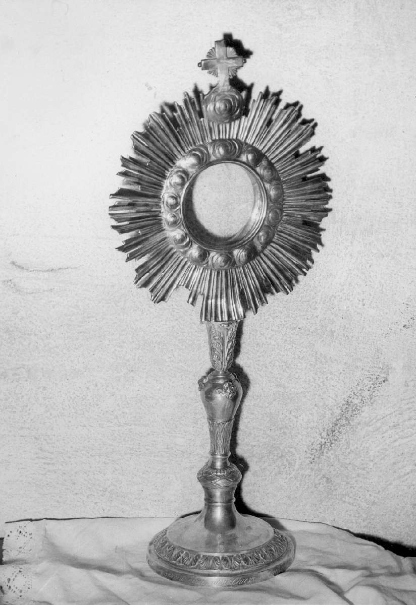 ostensorio - a raggiera - manifattura modenese (metà sec. XIX)