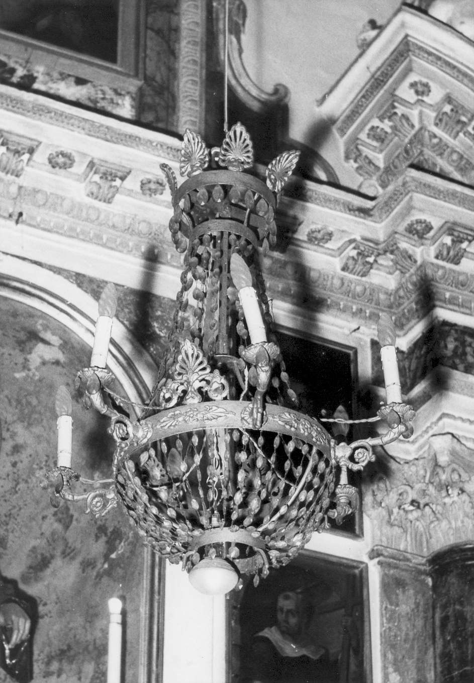 lampadario, serie - manifattura emiliana (primo quarto sec. XX)