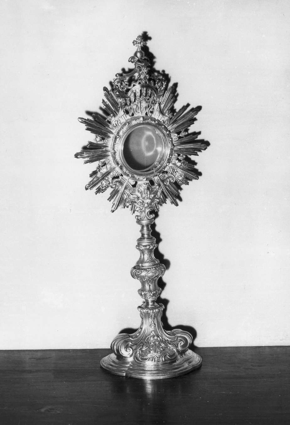 ostensorio - a raggiera - manifattura emiliano-lombarda (sec. XVIII)