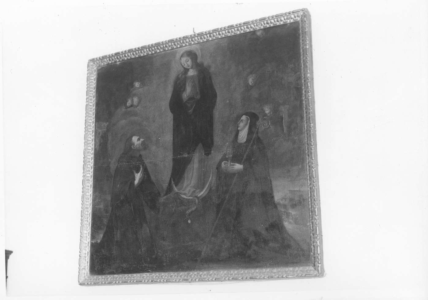 Madonna Immacolata con San Francesco e Santa Chiara (dipinto) - ambito emiliano (fine sec. XVII)